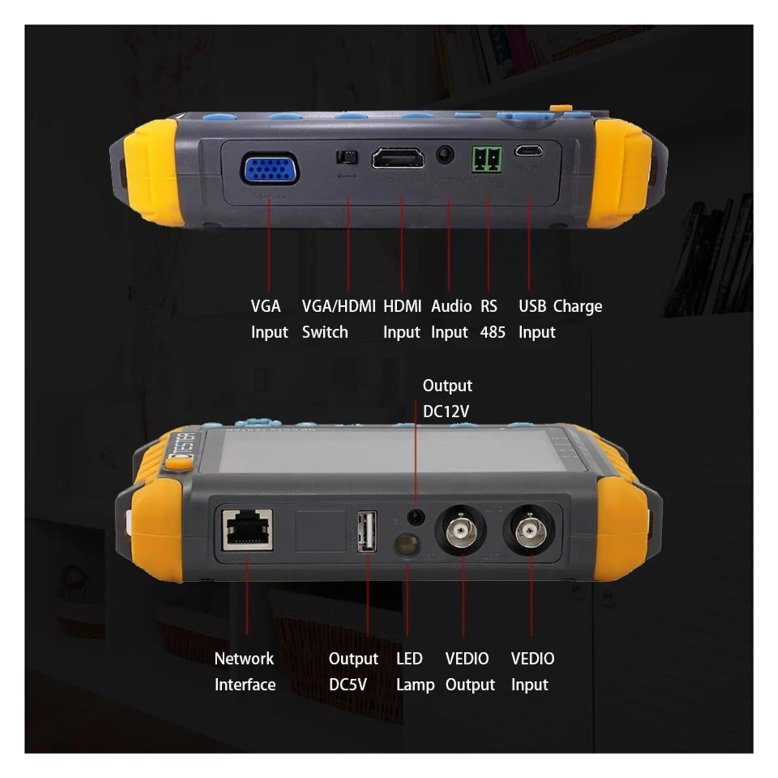 CCTV IV8W AHD/CVI/TVI CVBS CCTV Tester Tester for telecamere CCTV Tester AHD con Ingresso VGA Tester Video CFTV Mini Monitor