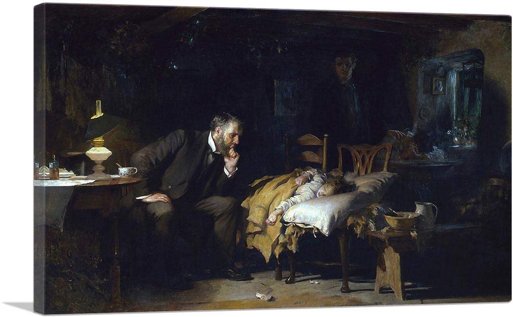 Amazon.com: ARTCANVAS The Doctor 1891 Canvas Art Print Stretched