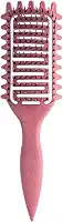 Escova definidora de cachos, melhor escova de cabelo cacheado 2024, escova de cabelo ventilada para desembaraçar, modelar e definir cachos para mulheres e homens menos puxando (rosa)
