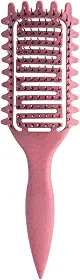 Escova definidora de cachos, melhor escova de cabelo cacheado 2024, escova de cabelo ventilada para desembaraçar, modelar e definir cachos para mulheres e homens menos puxando (rosa)