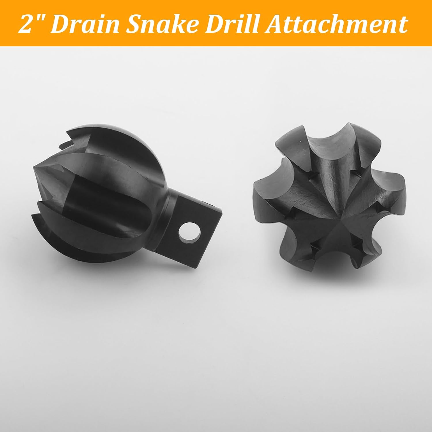 2CG&2" Drain Cleaner Cutter Heads for ClogChopper,Drain Snake Drill Attachment,Multi-Function Root Auger Cutter Cleaning Tool
