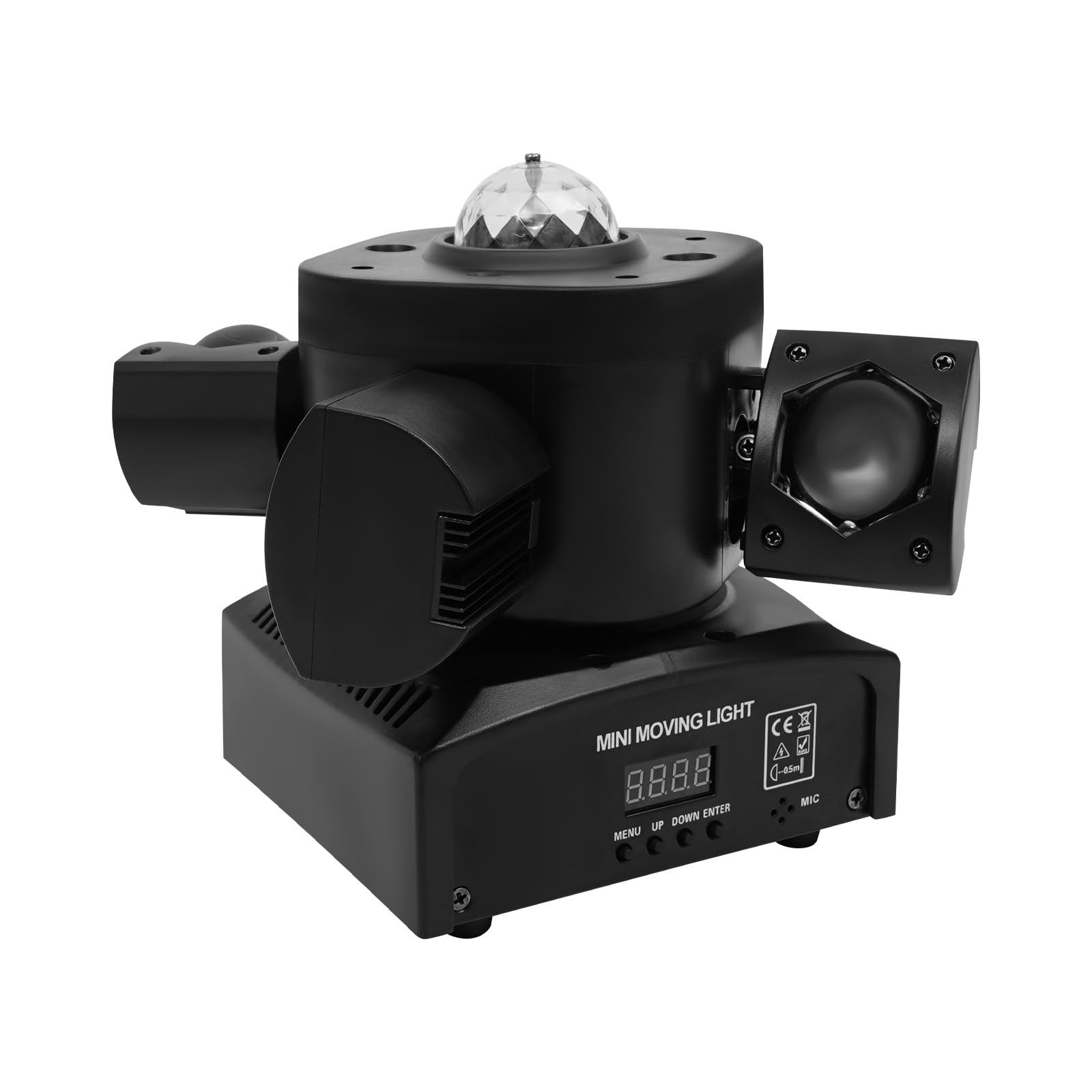 80W Moving Head LED mit Fernsteuerung, Discokugel 540° Horizontalen Schwenk 4 Lampenarm Wash Spotlight mit Muster DMX512 Stroboskop Soundsteuerung Diskokugel für Bar DJ Hochzeit Konzert