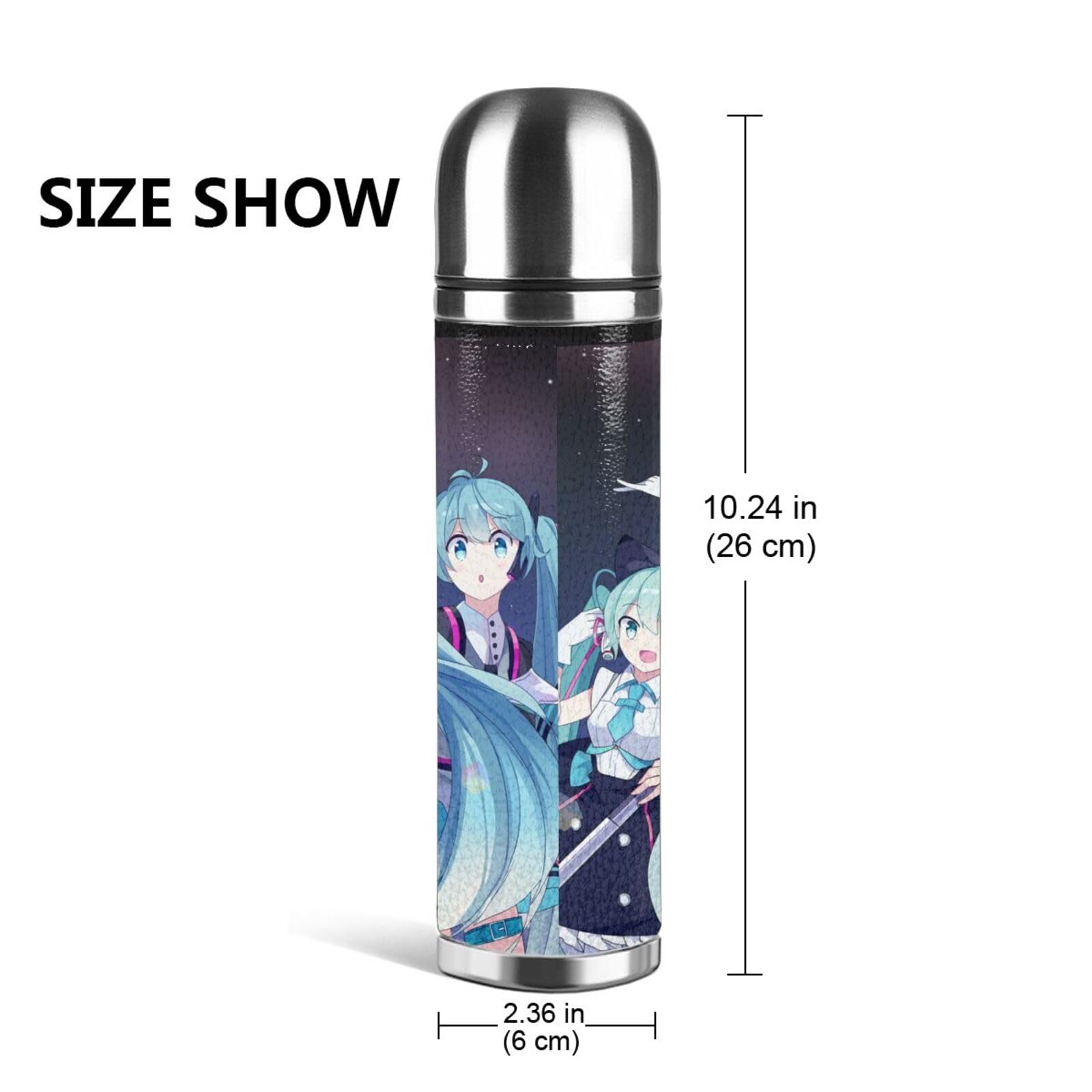 初音ミク魔法瓶カップ,380ML ポータブル保温・保冷カップ，水カップ インナーカップ付き ステンレス マグカップ 保冷 保温 フタ付き キャラクター skater スケーター STMG4NI くまのプーさん プーさん  Pooh ファニーフェイス