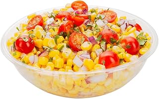 Large Plastic Salad Bowl, Cold Salad Bowl - Durable PET Plastic - Clear - Use In-House or for To-Go - 21 oz - 200ct Box - Restaurantware