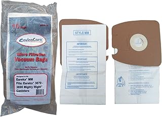 10 Eureka Style MM Commercial Bags Allergy Mighty Mite Vacuum, Canister Limited, Sanitaire Vacuum Cleaners, 3670, 3680, 3690, 602695, 60295B, 60295-12