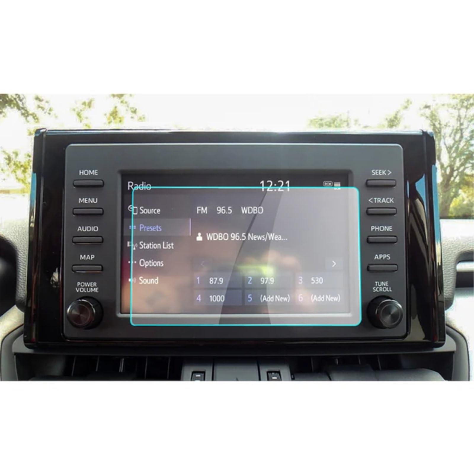 Film protection GPS Toyota Corolla C-HR verre trempé 7" 2019-2022 - 7