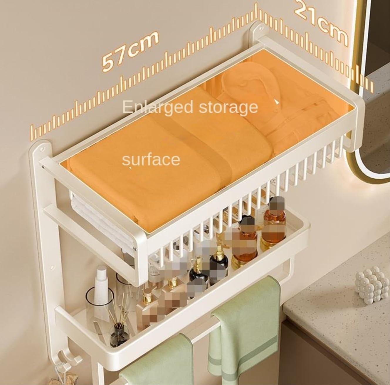 Regal Bad Wand-Duschregal Ohne Bohren, Duschregal, Badezimmer-Organizer Für Den Innenbereich Badezimmerregal