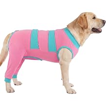 Lelepet Dog Surgery Recovery Suit for Rear Legs, Soft Dog Pants to Prevent Licking, Adjustable Long Sleeve Pet Onesie Pajamas for Dogs, Cone Alternative Leg Sleeve Bodysuit for Dogs After Spay/Neuter