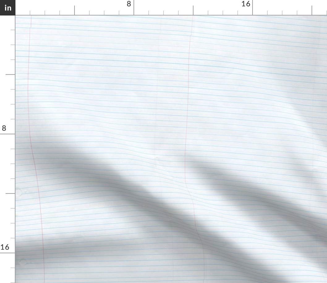 Spoonflower Fabric - Notebook School Student Teacher Printed on Petal Signature Cotton Fabric Fat Quarter - Sewing Quilting Apparel Crafts Decor