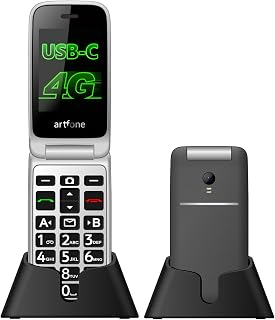 artfone 4G Unlocked Senior Flip Cell Phone,4G LTE Senior Phone with Charging Dock and Large Screen for The Elderly, 4G Unlocked Cell Phone