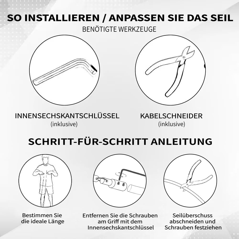 HEREROPE 1/4LB Gewichtetes Springseil für Geschwindigkeit, Cardio, Boxen & Workout, Springseil mit Kugellager, Komfortable & Ergonomische
