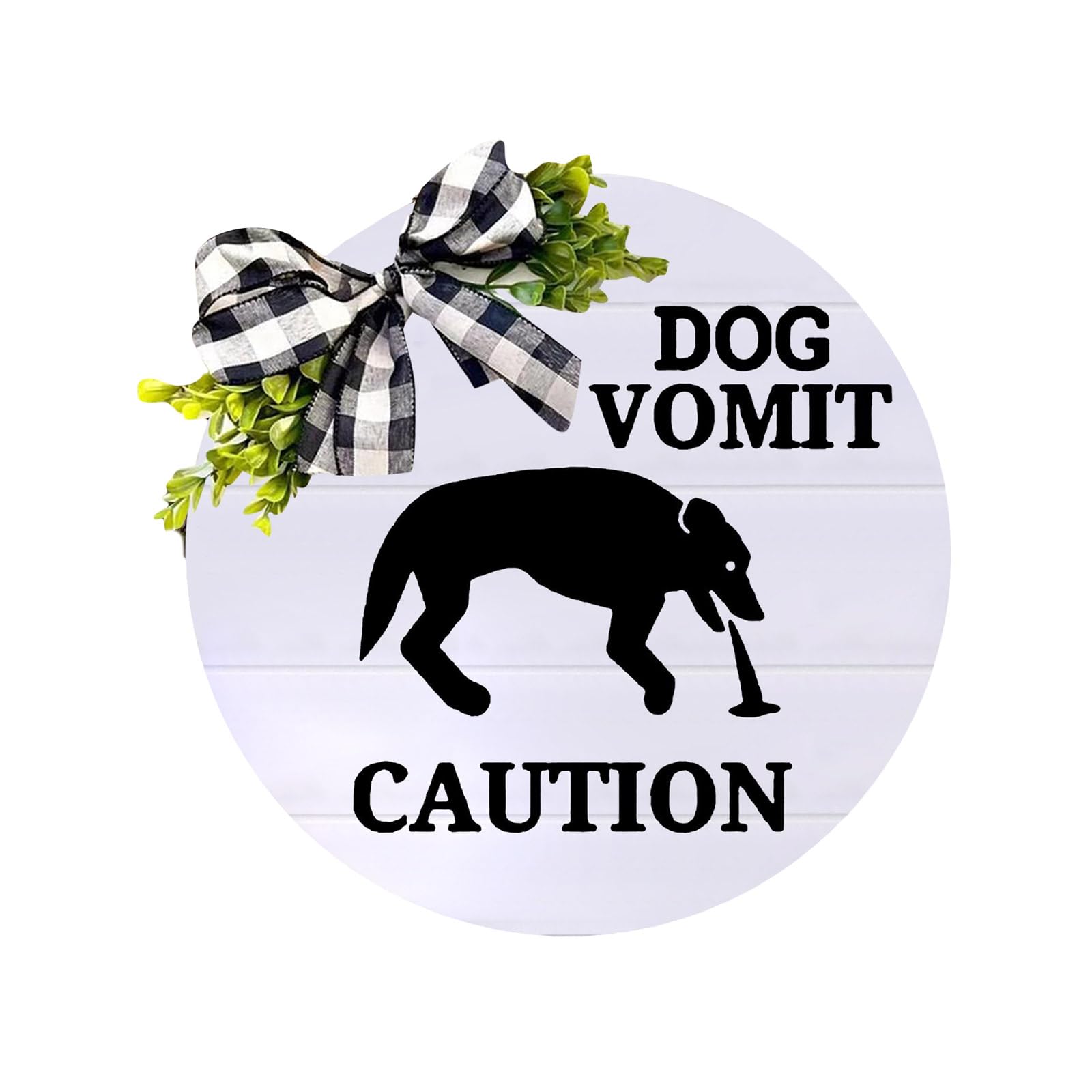 Dog Vomit Notice Sign Wood Dog Vomit Sign for Easy Cleaning and Longevitys Wood Cautions