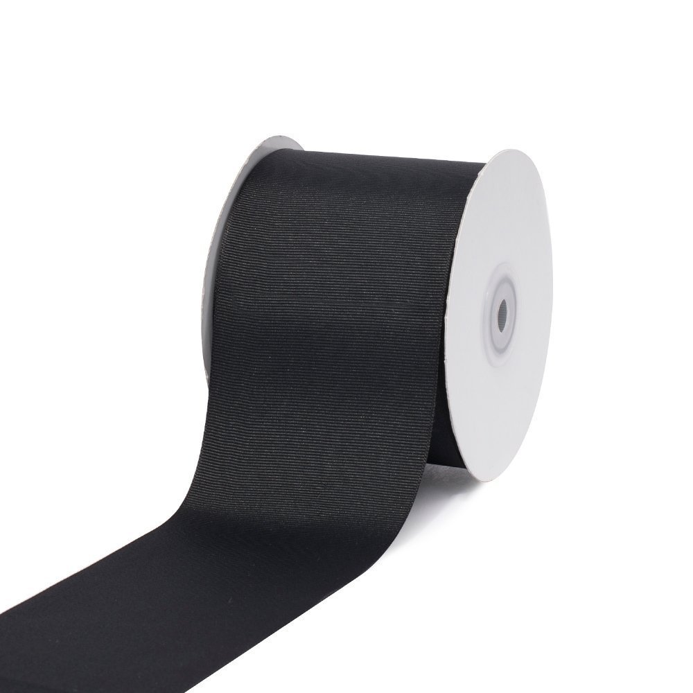 Creative Ideas 3" Solid Grosgrain Ribbon, 25 yd, Black