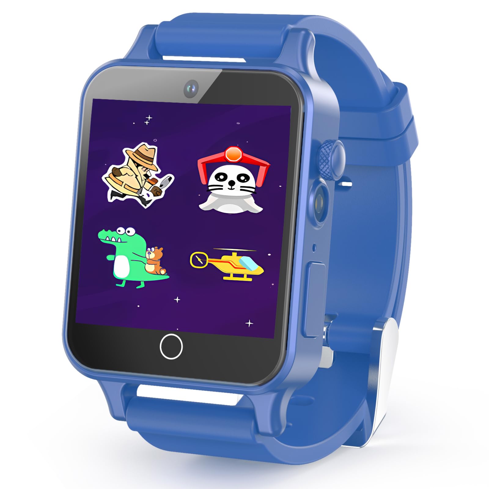 Smart Watch for Kids with Camera and Alarm Clock, Kids Watch with 30 Puzzle Games, Learn Card, HD Touch Screen, Recorder, Music Player, Pedometer, Birthday Gifts for Boys