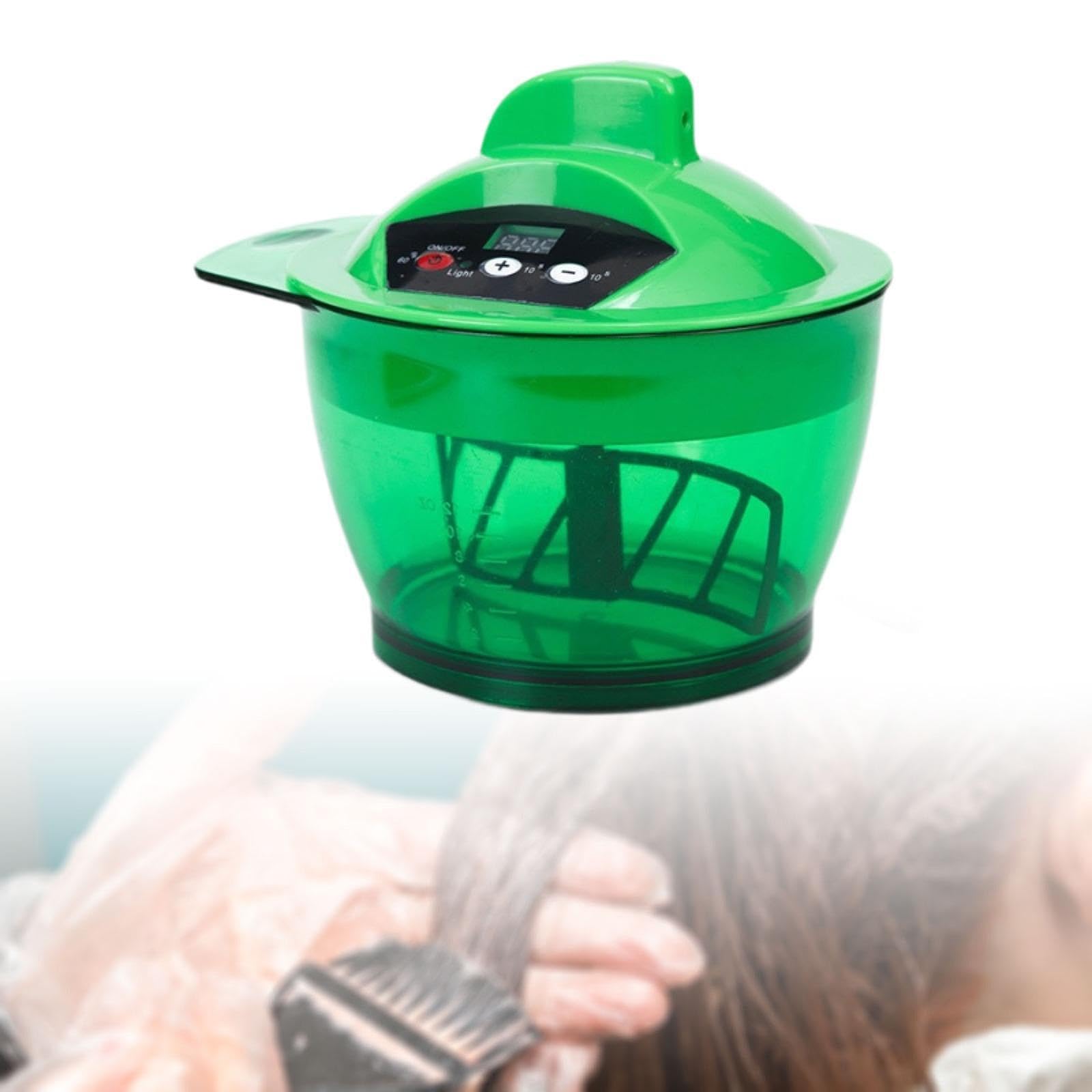 perfk 320 Ml Mélangeur Automatique de La Couleur Des Cheveux électriques, Mélangeur Couleur de Cheveux avec Accessoires de Câbles USB, pour Les Cheveux Salon de Coiffure Utilisation à La Maison, Vert