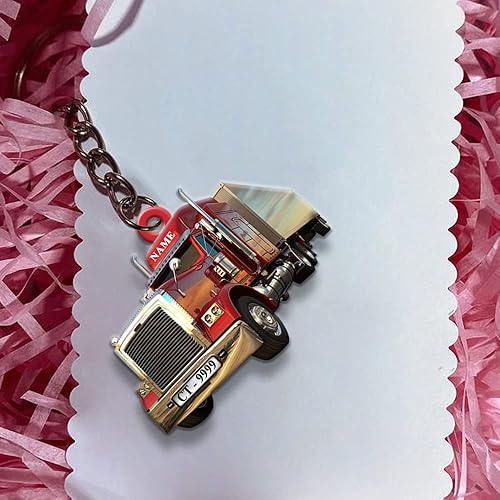 Miniatura 4 de Llavero personalizado en forma de camionero, llaveros personalizados para regalos de hombres, llavero personalizado regalo para camionero