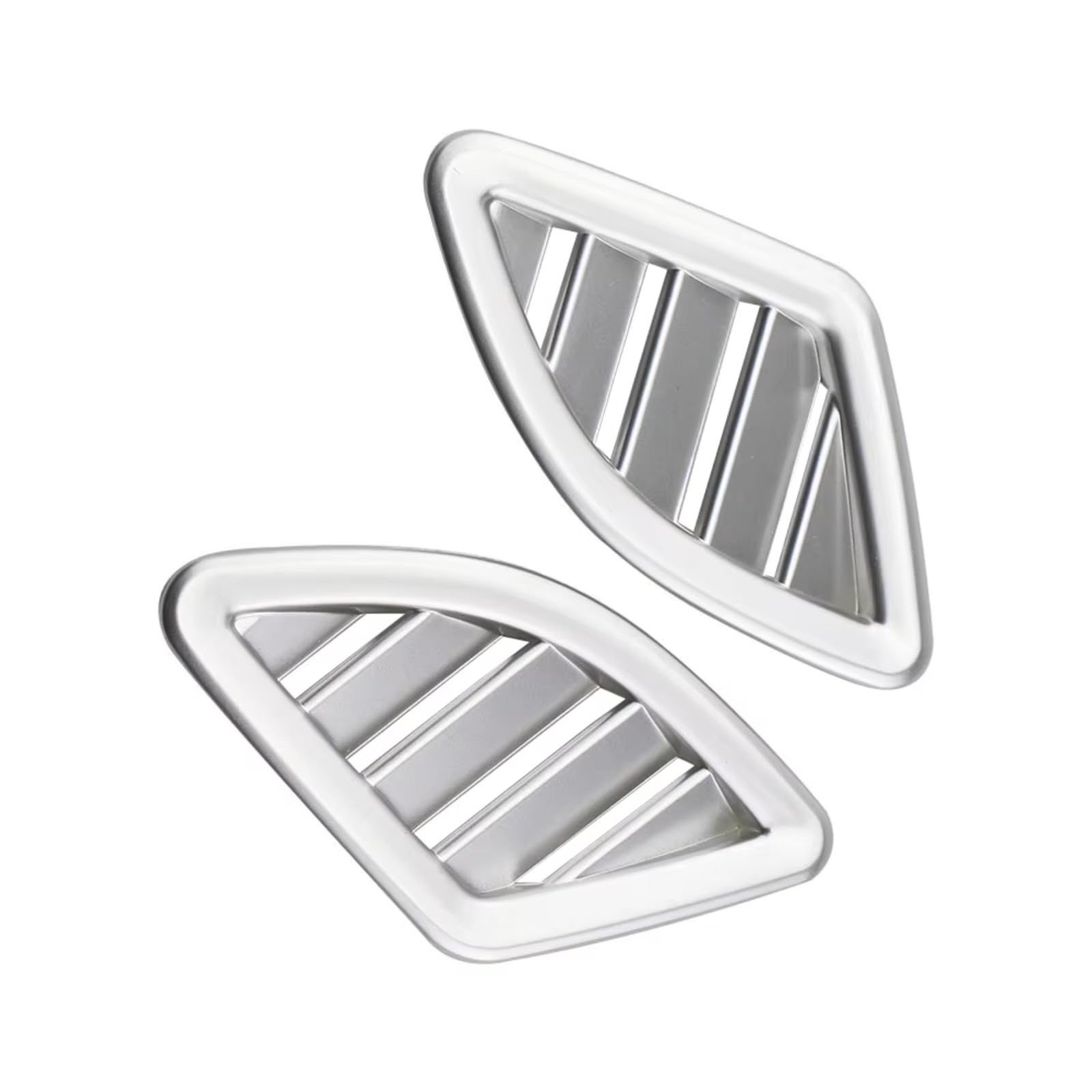 Car Interior Moulding Trim for BMW X1 F48 2016-2022 Stickers Accessories Car Chrome Front Air Vent Cover Trim Ac Conditioning Sticker(ABS Upgrade Sliver)
