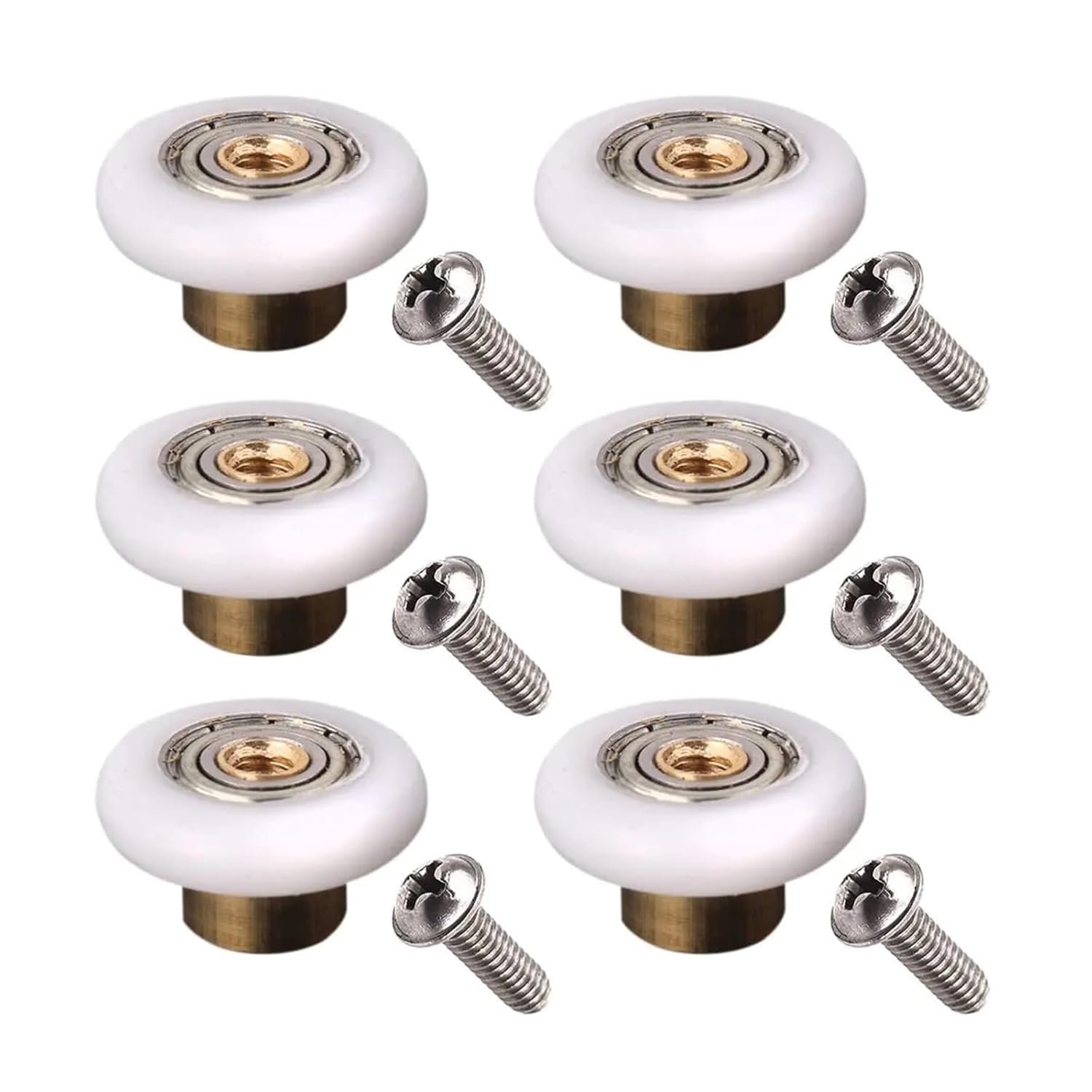 Ruedas Giratorias for Puerta De Ducha, Pieza De Repuesto De 19-27mm, 6 Uds.(23mm)