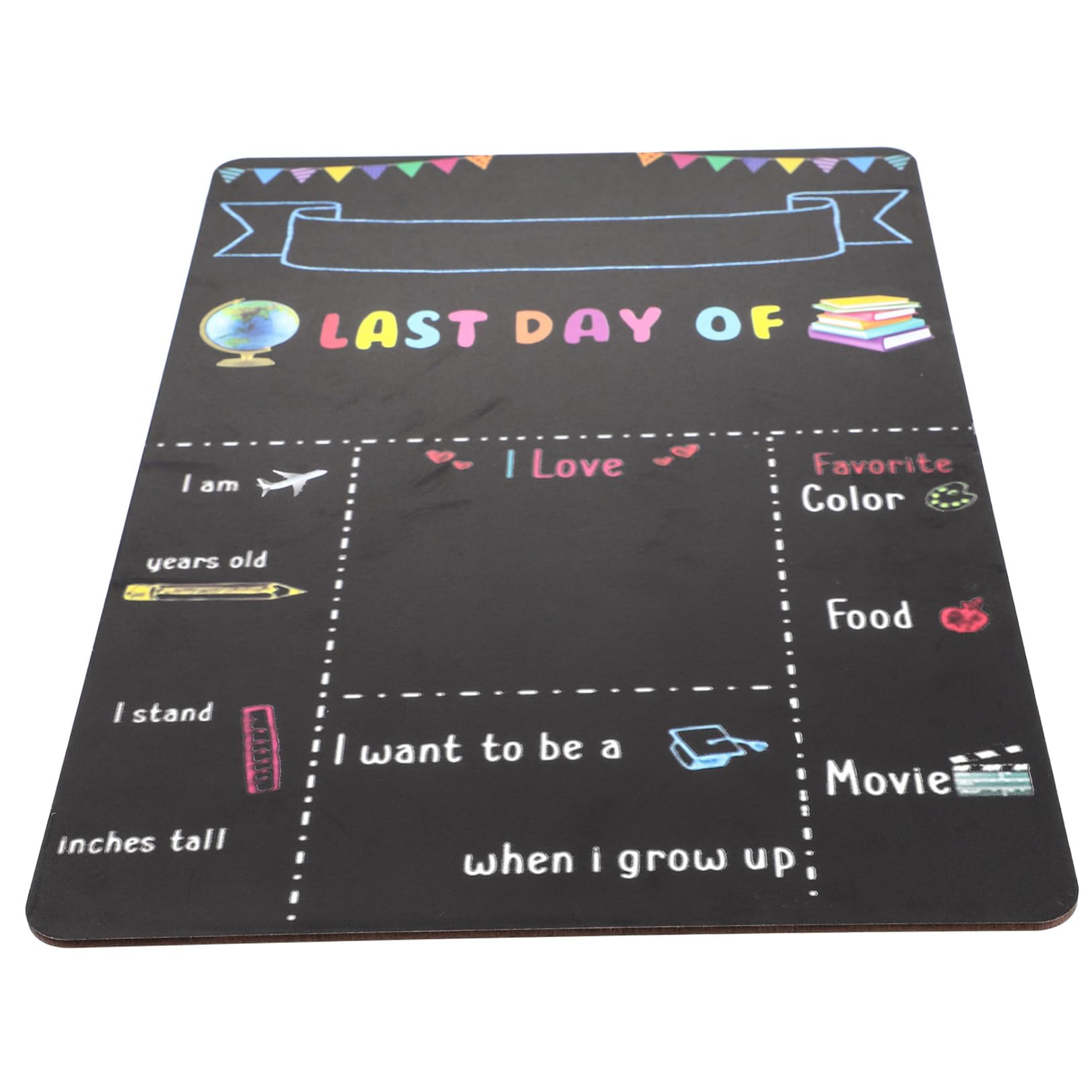 Lurrose 5pièces Tableau à Craie Réutilisable Pour Rentrée Scolaire Ardoise Mignonne Double Face Pour Décoration De Classe Et Accessoire Étudiant
