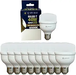 Kit Lâmpadas Led Bulbo 40w E27 Branco Frio Bivolt Inmetro Luminarte (Kit 10 Unidades)