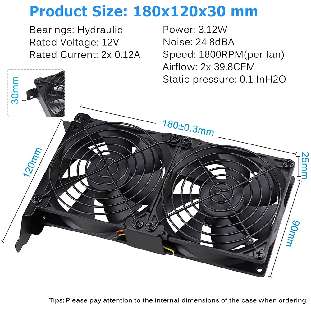 Amazon.com: GDSTIME Graphic Card Fans, Graphics Card Cooler, Video Card  Cooler, PCI Slot Dual 90mm 92mm Fans, VGA Cooler : Electronics