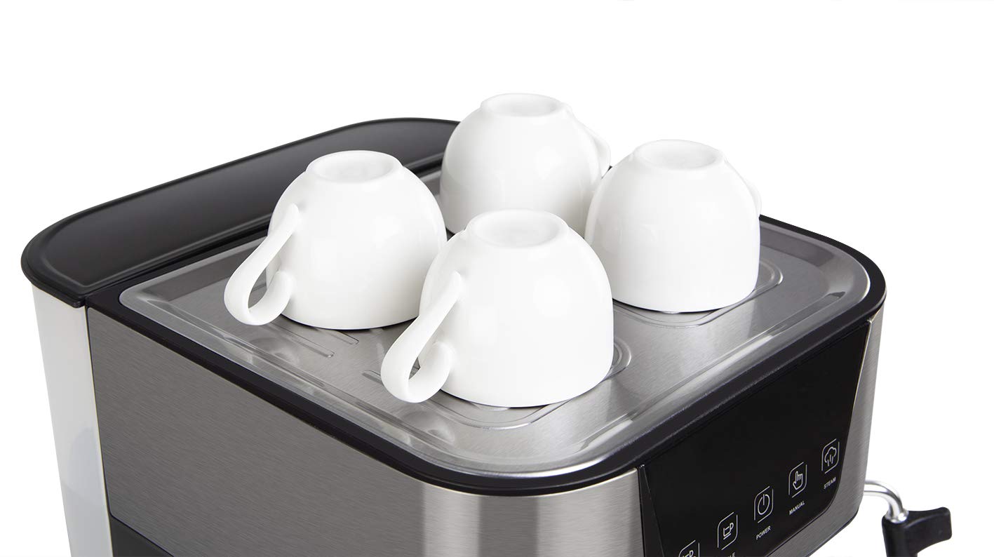 Orbegozo Ex 6000 - Cafetière à expresso et à cappuccino, pression de 20 bar, réservoir de 1,5 l, convient pour les dosettes, 1050 W, noir