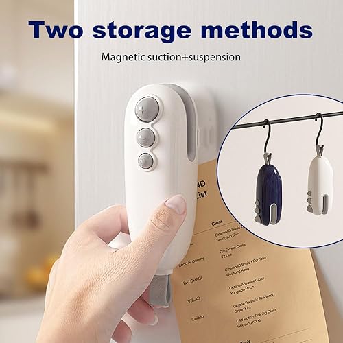 Miniatura 7 de Mini sellador de bolsas, máquina selladora de alimentos portátil de mano actualizada al vacío para bolsas de plástico, bolsas de aperitivos,