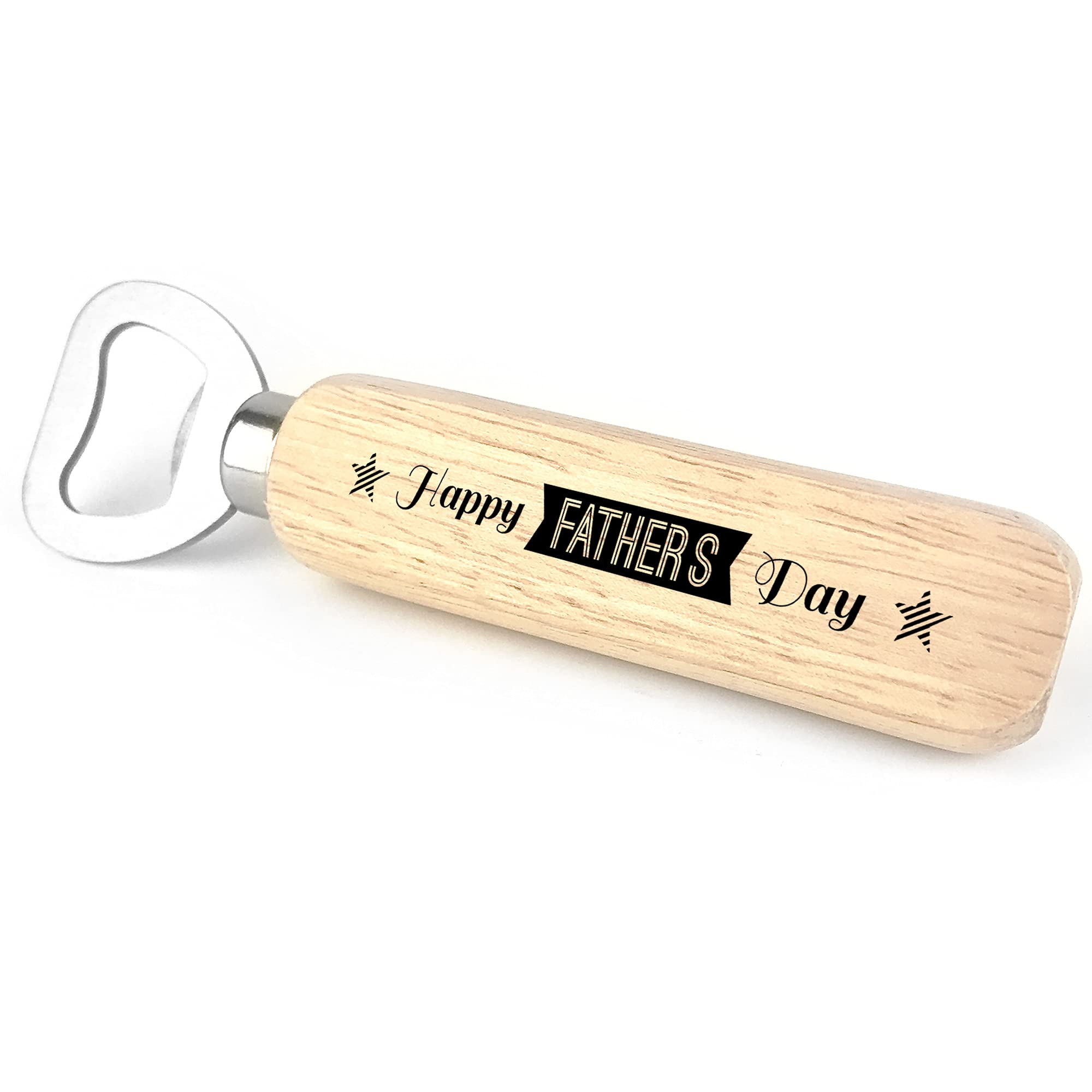 Happy Fathers Day Gift for Dad Wooden Bottle Opener Gift for Him Keepsake