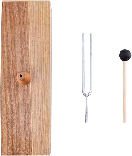 Miniatura 3 de Vaguelly 1pc 256Hz Instrumento Musical Tuning Fork con caja de resonancia aleación de aluminio, altavoz de madera para sanación de sonido, diapasón,