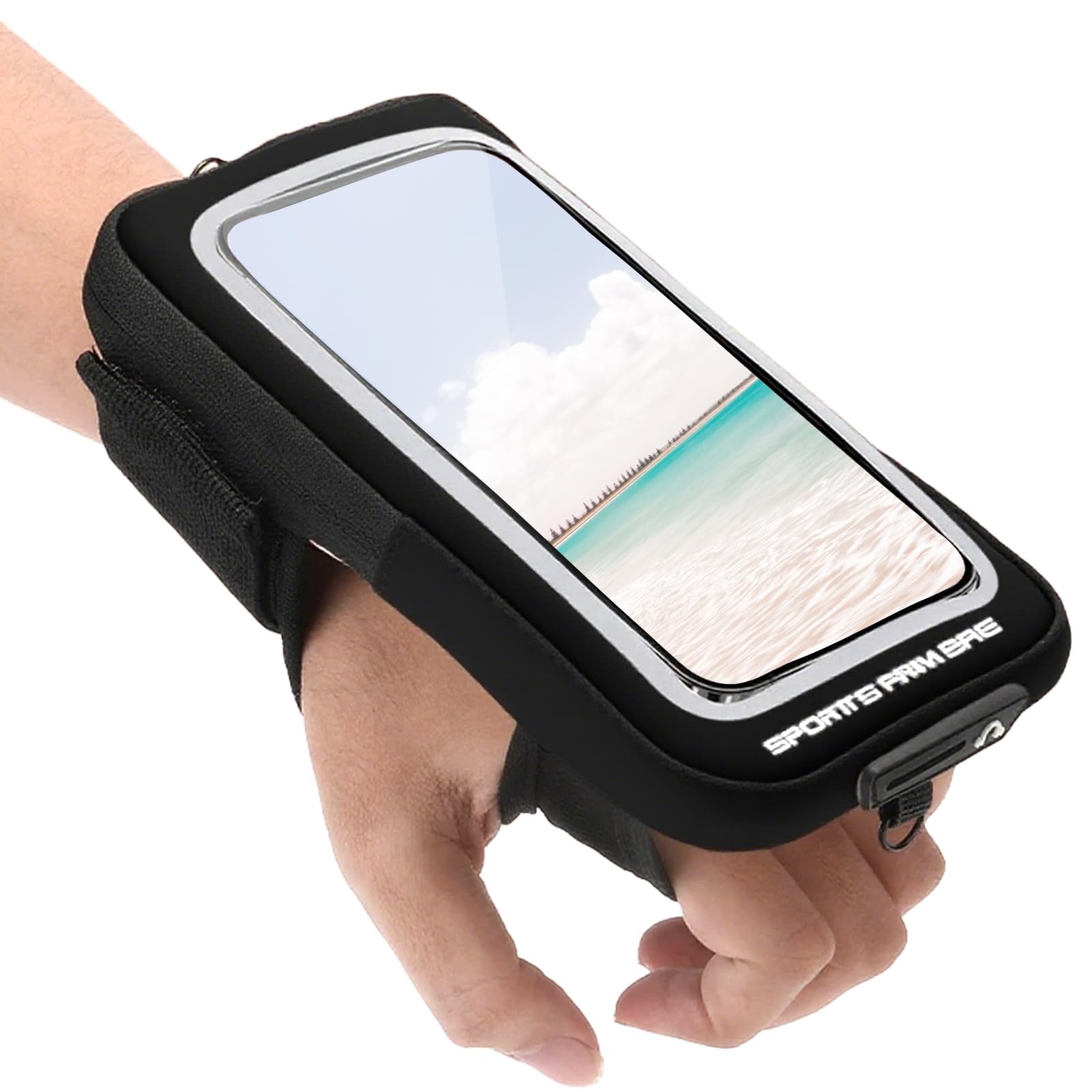 Bracciale da polso 2 in 1 per cellulare fino a 7 pollici, resistente al sudore, traspirante per corsa e palestra