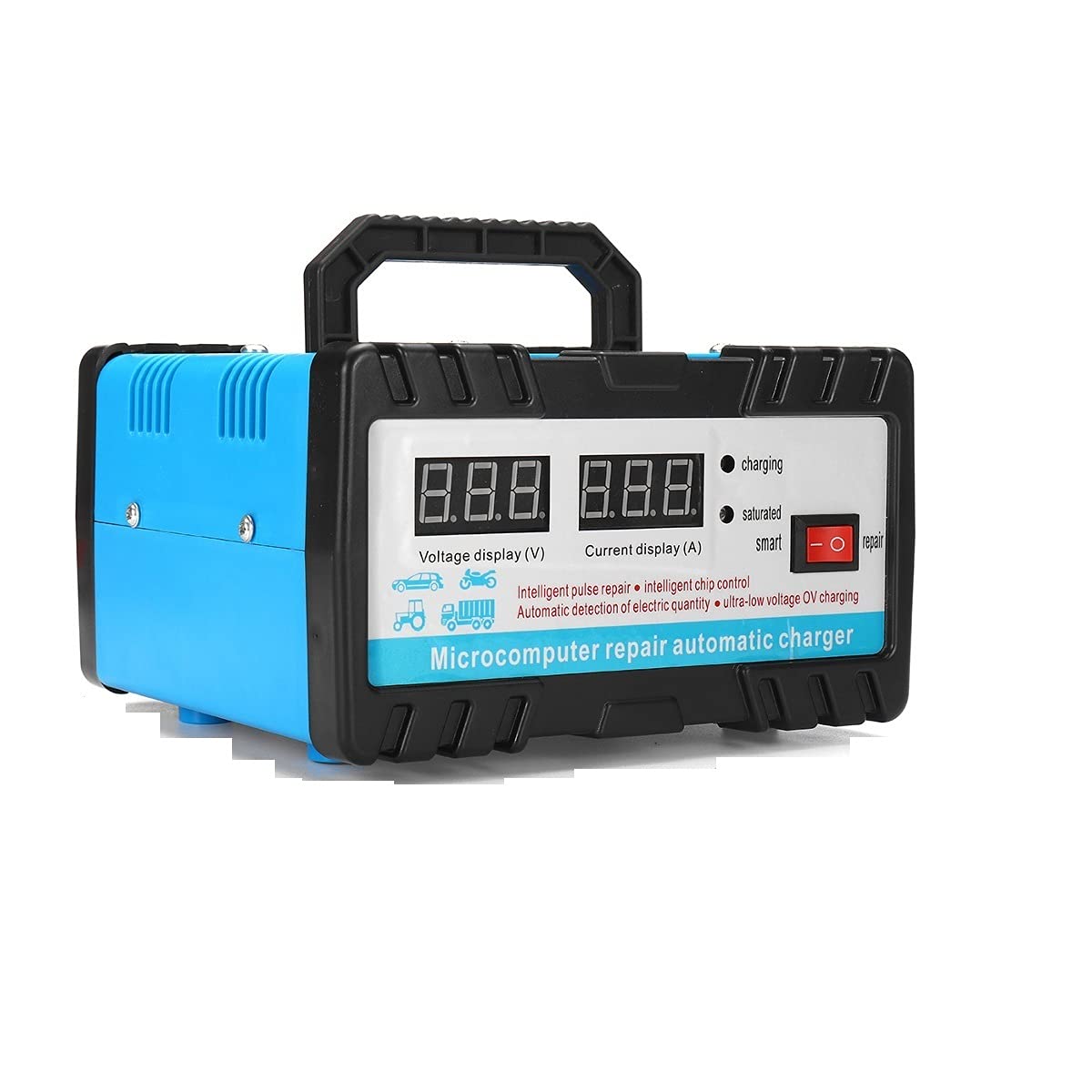 Chargeur de Batterie pour Auto 11 0V / 220V 12V / 24V 6-400AH 20A Chargeur de Batterie de Voiture Automatique complète de Batteries de Motocyclette Automatique Piles d'alimentation (Color : 220V)