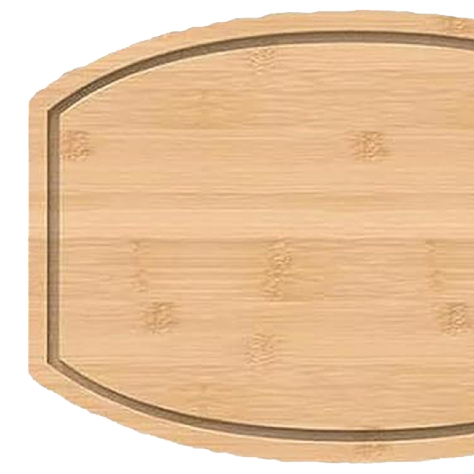 Drewniana deska do krojenia, Narożny blat bambusowy, łatwy w czyszczeniu, do kempingu, grilla, przygotowywania jedzenia(Oval)
