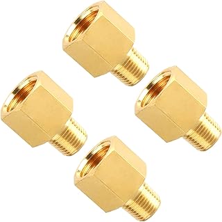 SUNGATOR 4-Pack Brass Pipe Fitting, Reducer Adapter, 1/8