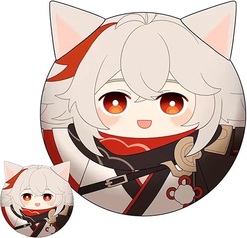 Miniatura 1 de Genshin Impact - Juego de 2 almohadas de felpa (11.8 pulgadas3.9 pulgadas) Xiao Qiqi Hu Tao, almohada de felpa suave para niños y niñas y fanáticos