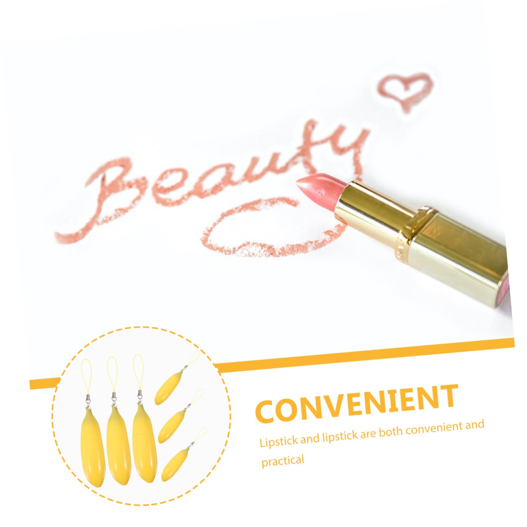 Tubo De Brillo Labial Vacío De Forma De Banana Para Diy Y Contenedor Rellenable Para Cosméticos 6 Piezas X 5