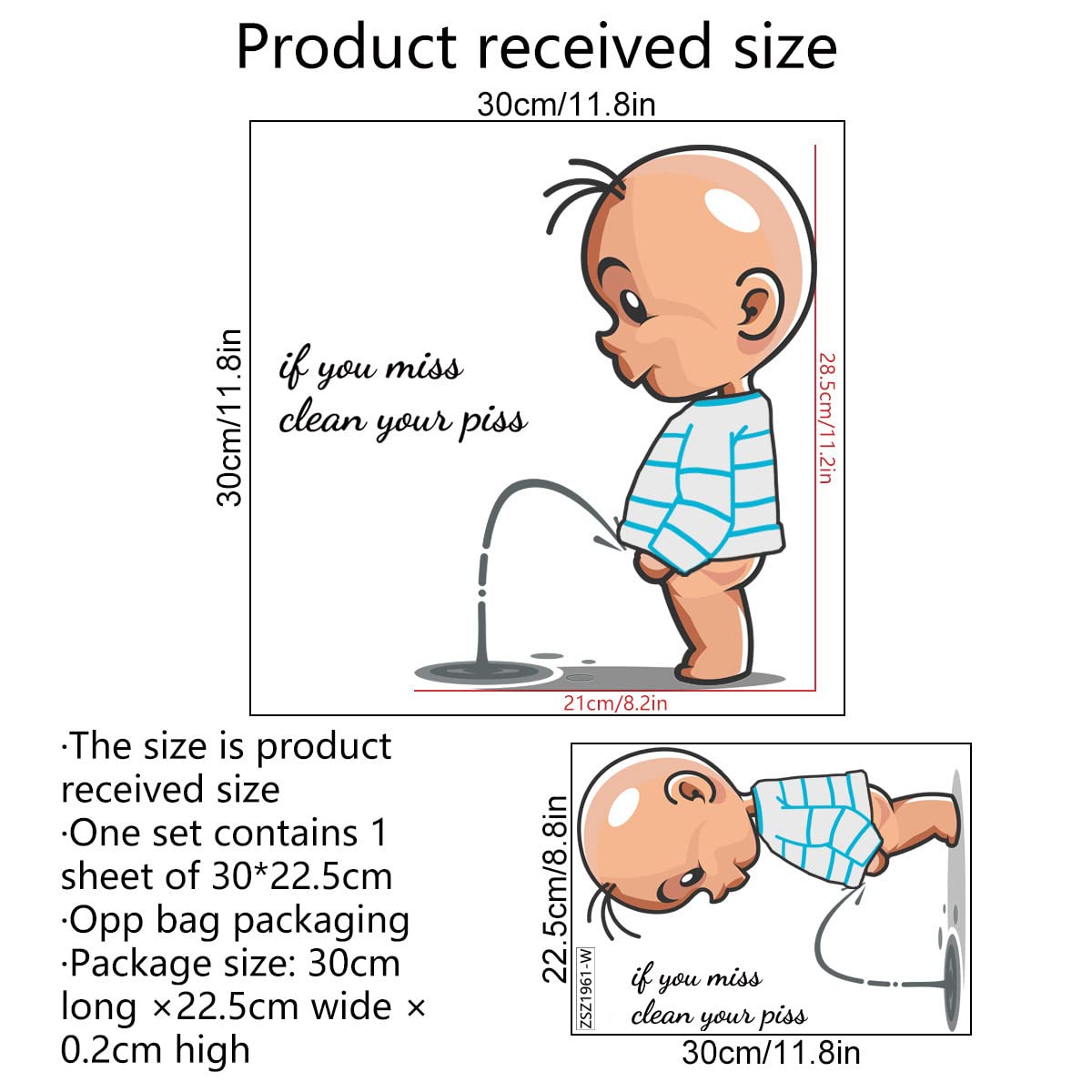 Die Toilette klebt. 2 stücke 30x21cm FunnyToilet Klebstoff Deckel Sitz Aufkleber Bad WC Dekor Flush Home Kinderzimmer Dekoration Kunst DIY Dekoration
