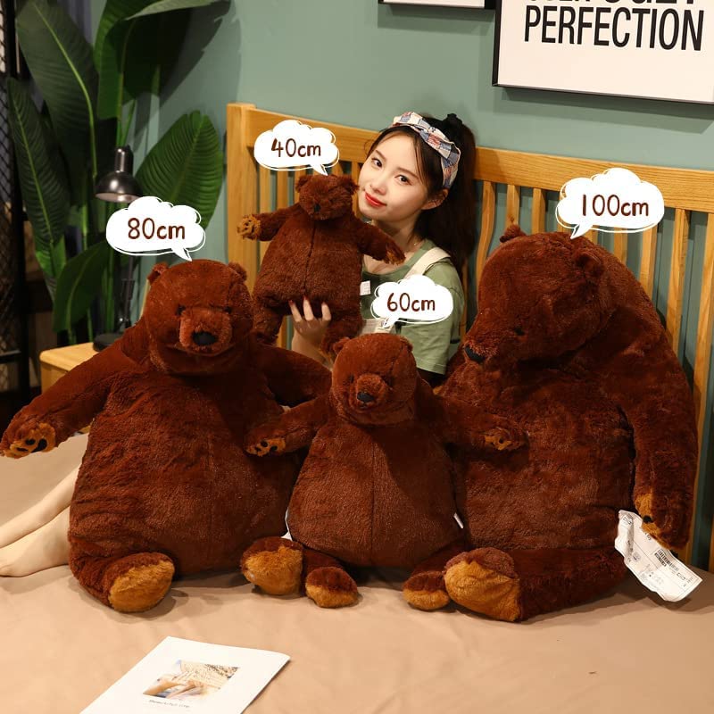 Sausudols Teddybär Plüsch 60 cm Teddy Bär Stofftier Plüschtier Kuscheltier Geschenk für Kinder und Erwachsene Dunkelbraun
