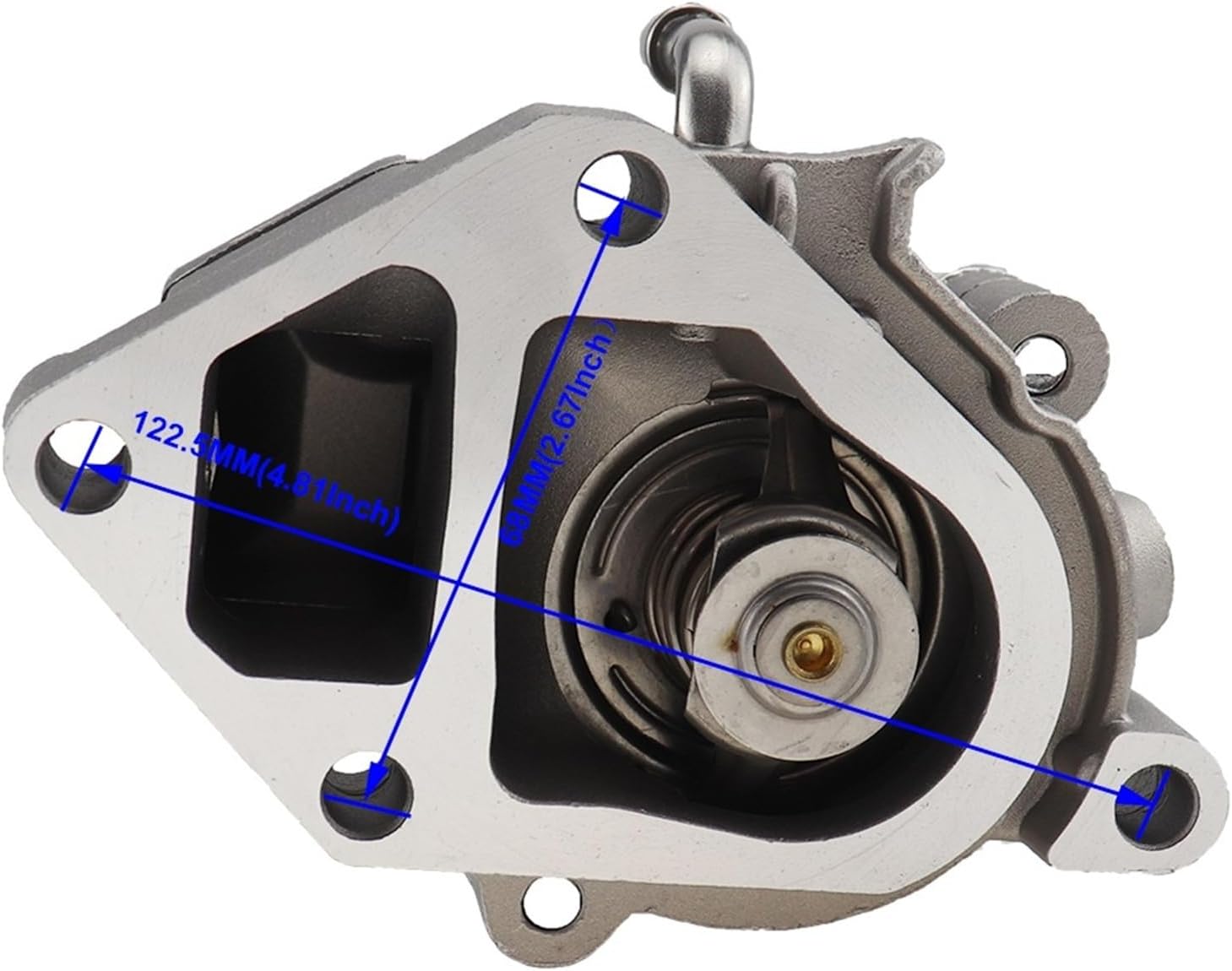 8636779 Aluminum Cooling Thermostat Housing Assembly Cover Auto Coolant Water Flange 1Pcs