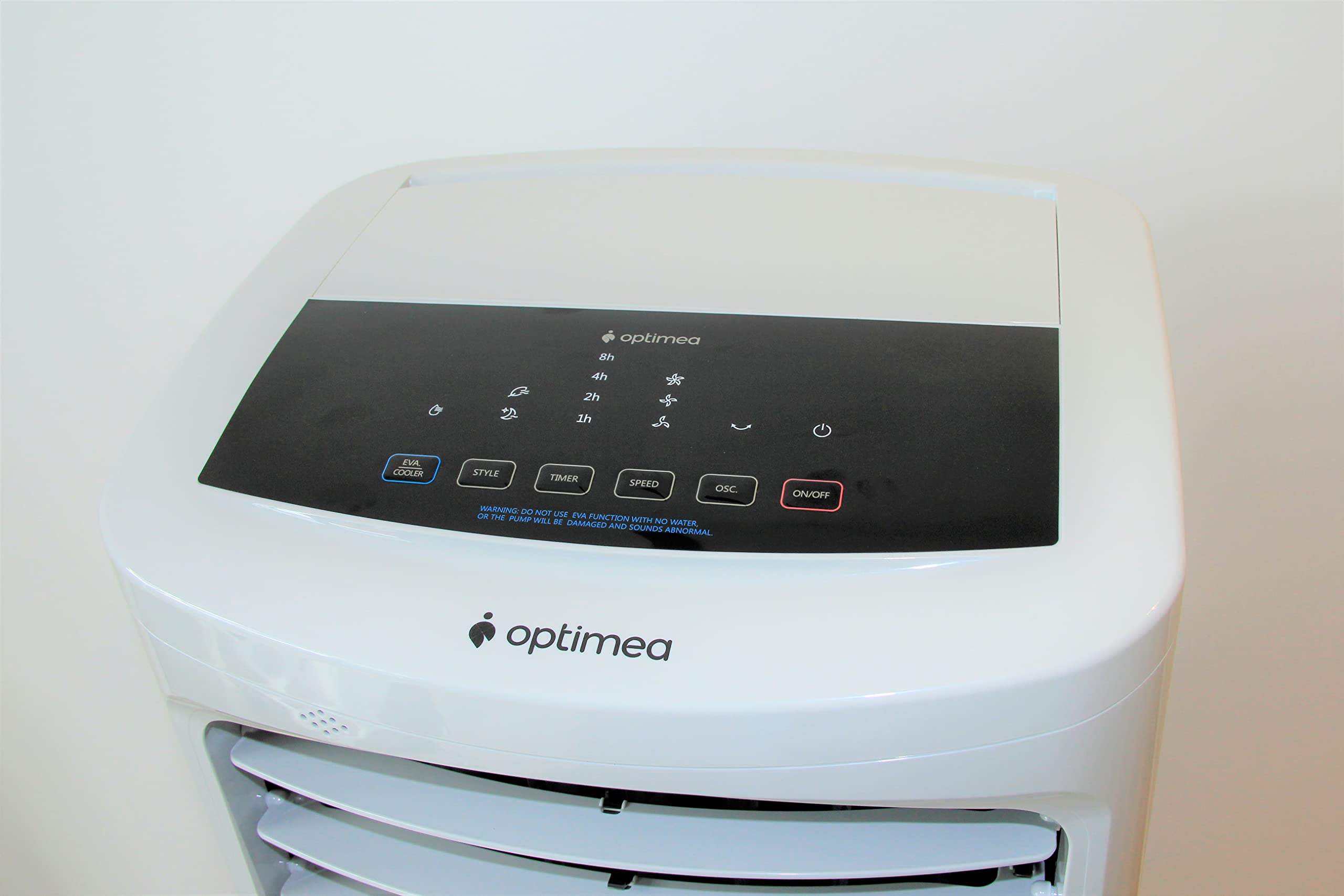 OPTIMEA ORA-440D Rafraîchisseur d'air XXL 44L, spécial pour les très grandes pièces et commerces sans évacuation d'air mode nuit, débit d'air 798 m³/h, capacité d'humidification 3L/h
