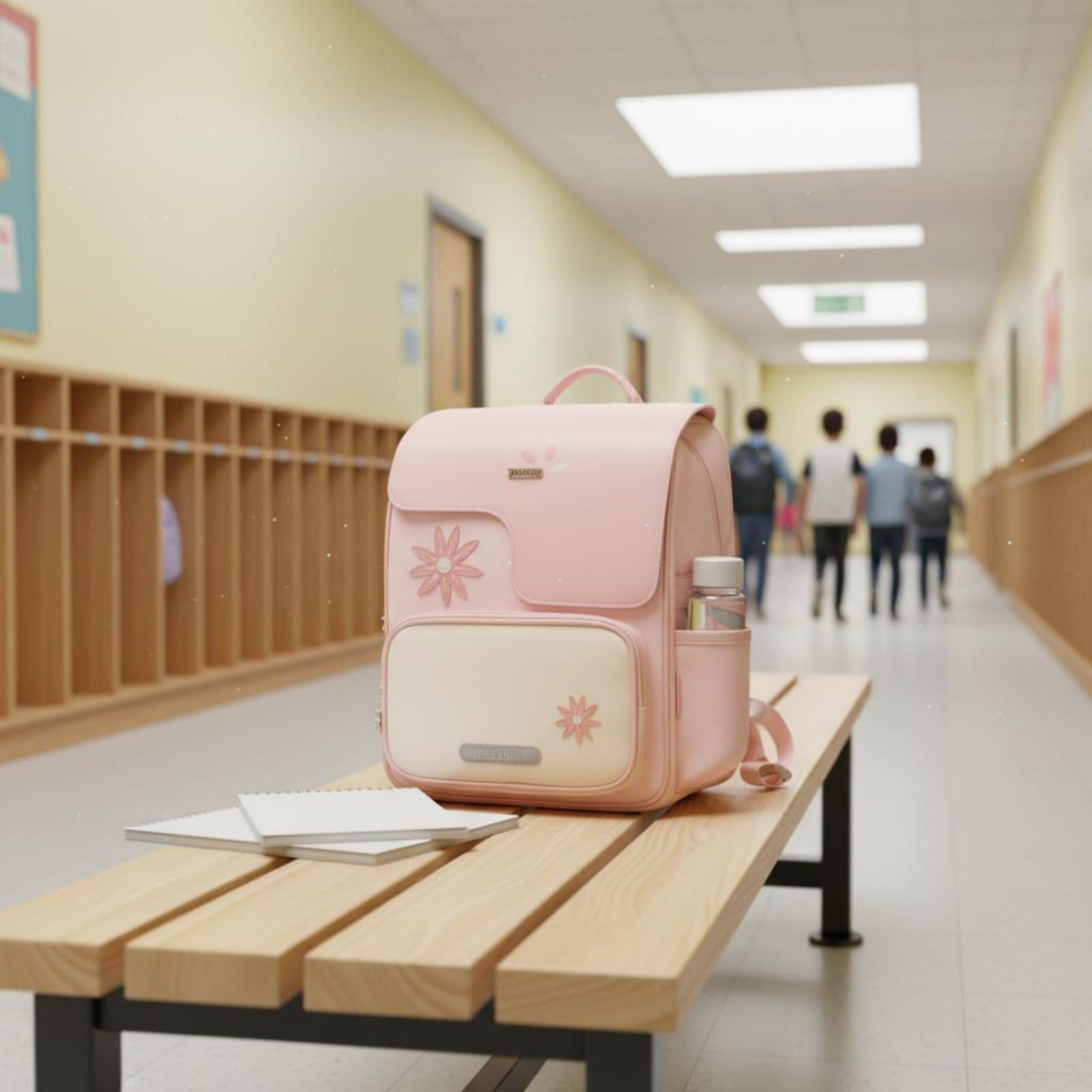 Zaino Scolastico Bambini Zainetto Scuola Zaino Studente Cartella Ragazzi con Design Leggero Riduci Carico E Grande Capacità in Microfibra Nylon, Array, Nero E Marrone