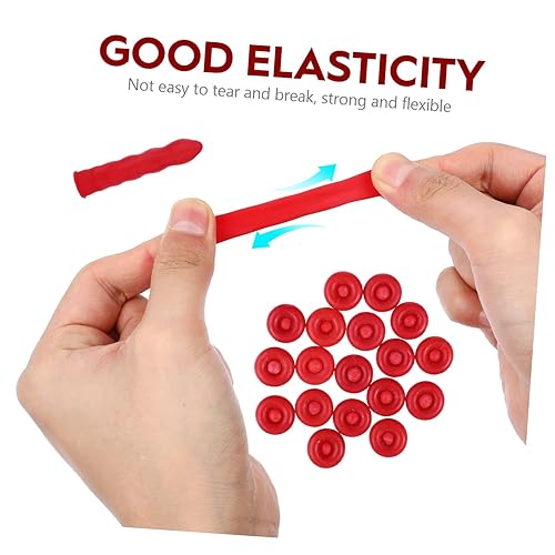 Miniatura 8 de IMIKEYA 20 unids boquilla cubierta protectora calafateo tapas tapas de punta de calafateo sellador protector ing mangas sellado emulsión vidrio rojo