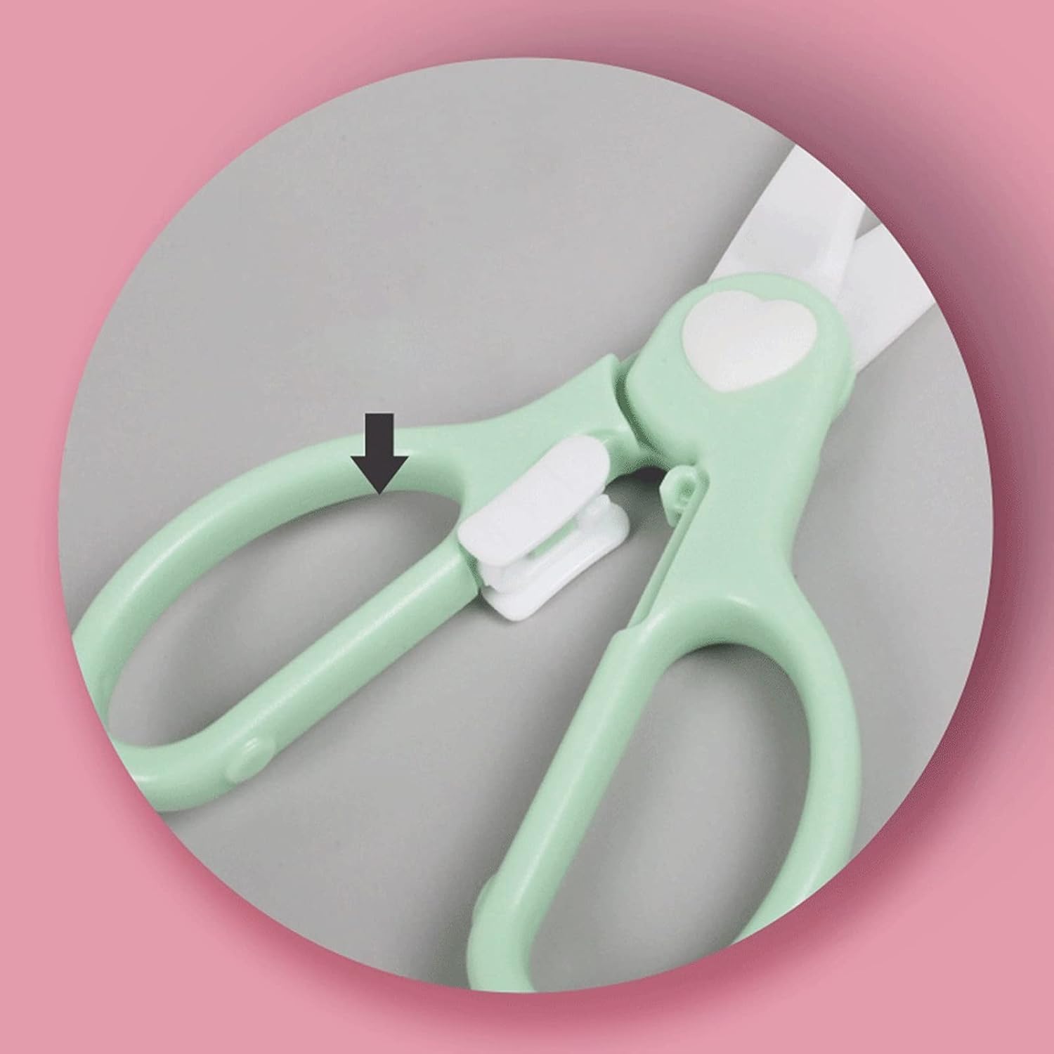 Salad Scissors Ceramic Scissors for Food Lightweight Safety Complementary Food Shears Anti-Slip Scissor