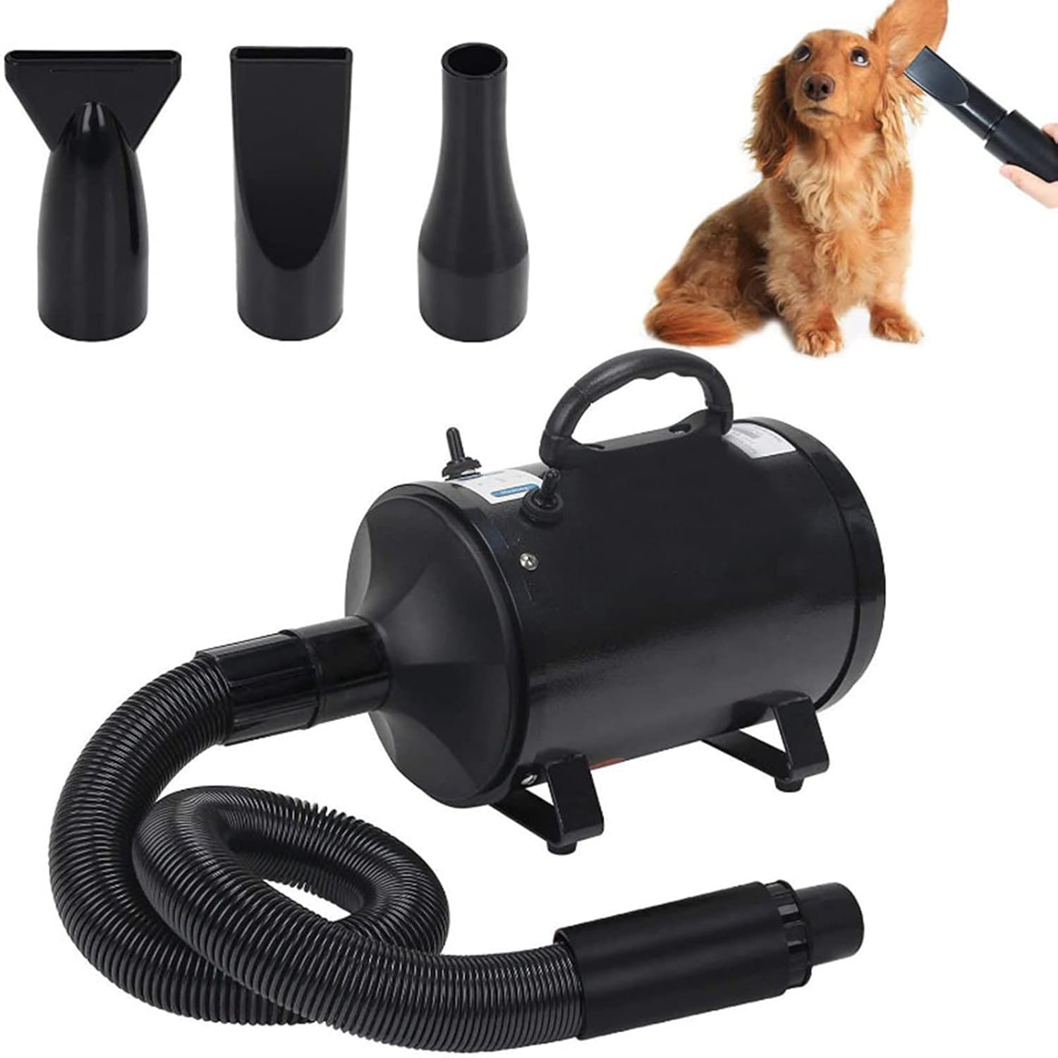 Dog Blow Dryer Grooming High Velocity Pet Dryer for Dogs, Professional Dog Blower Quiet Brush Bathing Wash for Small Medium Large Dogs Cats Pets