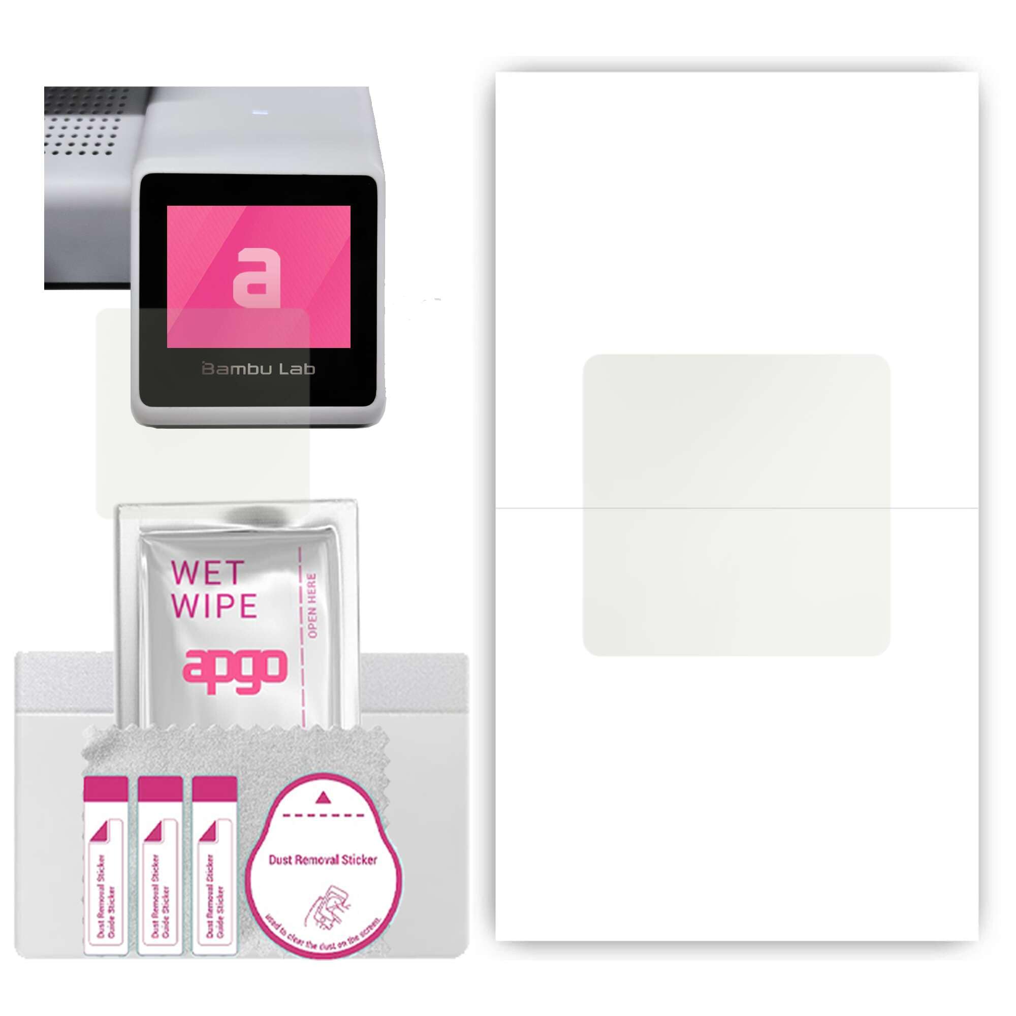 apgo MATTE Hydrogel Screen Protector for Bambu Lab A1 mini, folia hydrożelowa, z warstwą pozycjonującą, łatwa instalacja