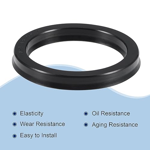 Miniatura 8 de MECCANIXITY USH - Sello radial para eje de 1.240 in de diámetro interior x 1.634 in de diámetro exterior x 0.236 in de ancho, color negro