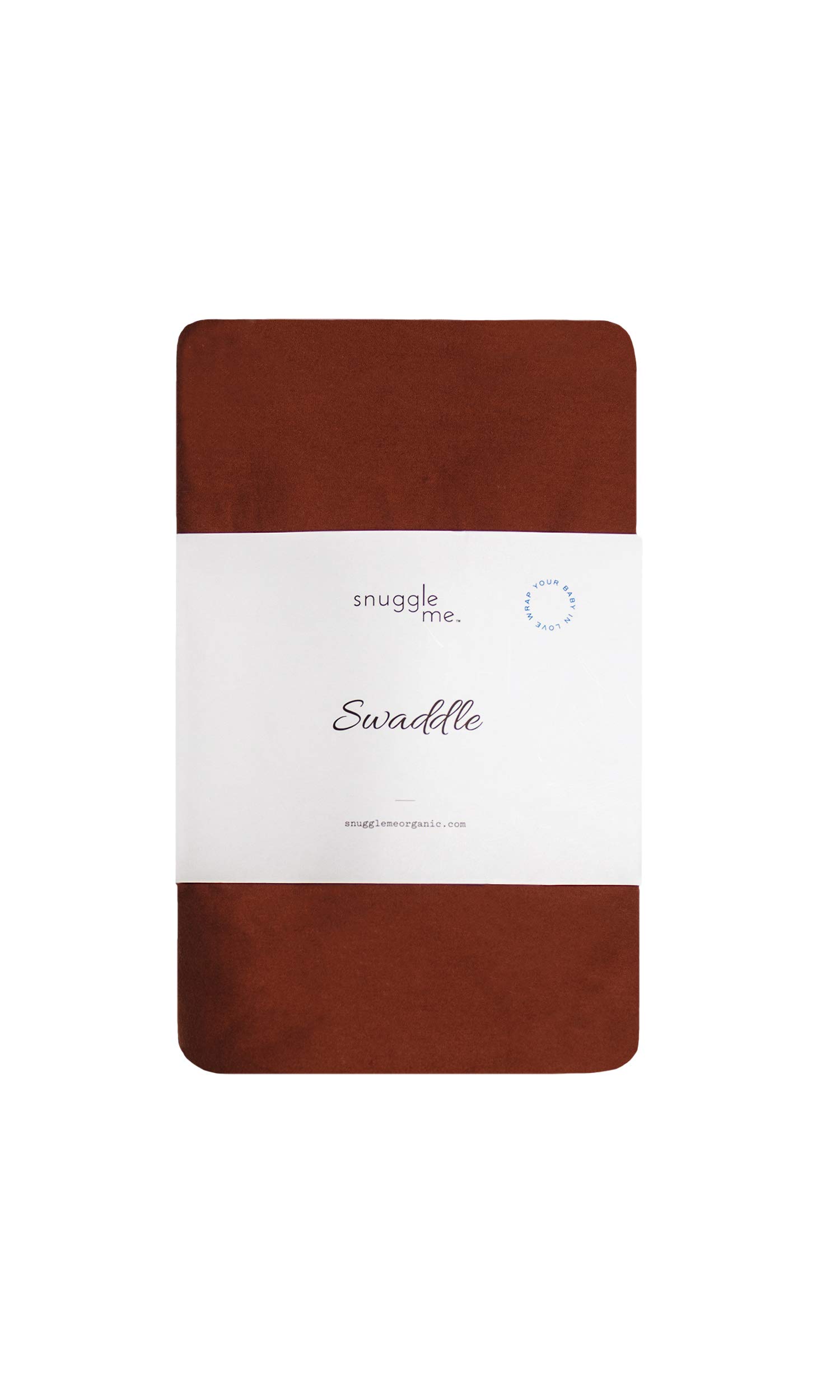 snuggle me Swaddle | Organic Cotton Swaddle Blanket, Soft Stretch, 47 x 47 inches (Rust)