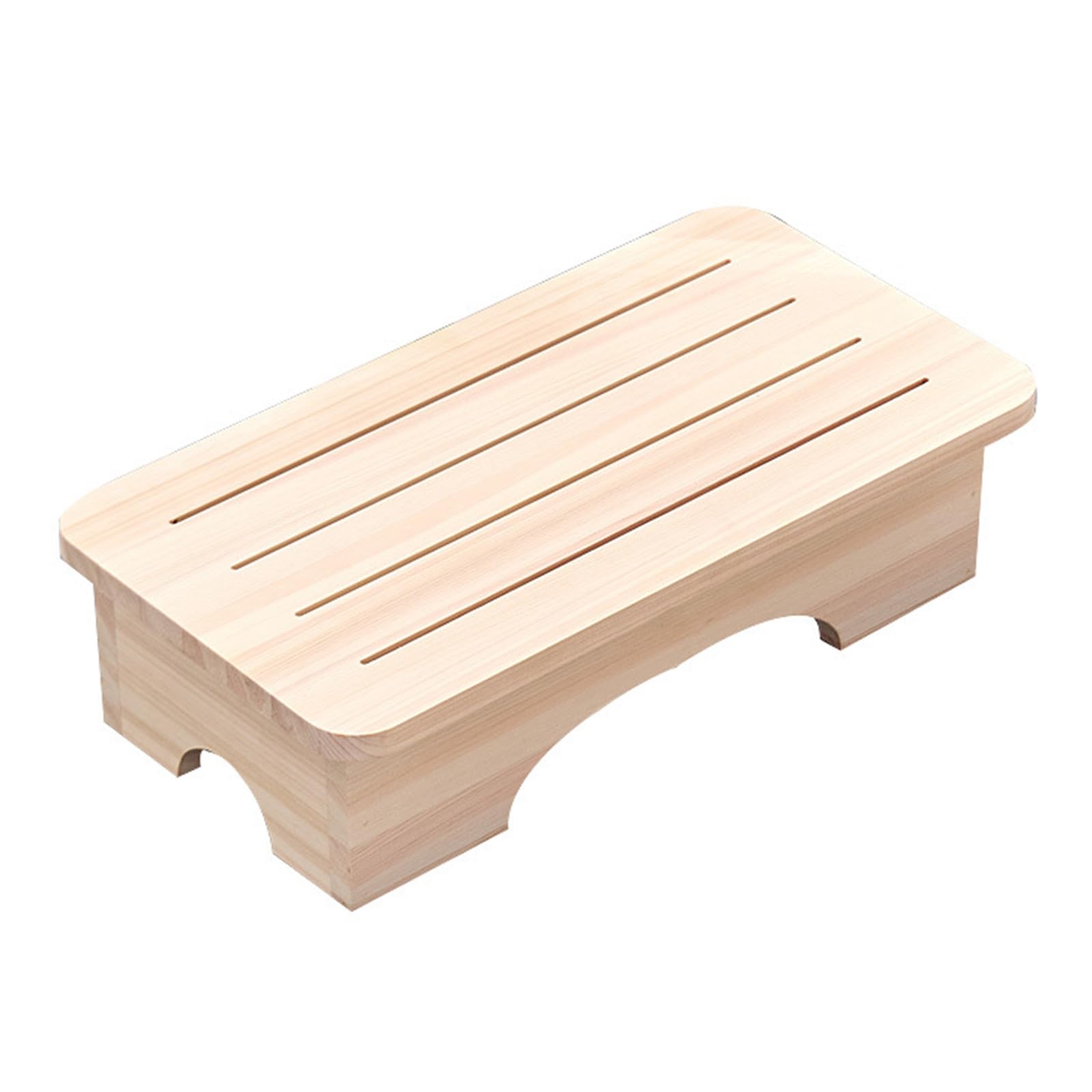 Marchepied en bois fait main, petit meuble d'entrée compact
