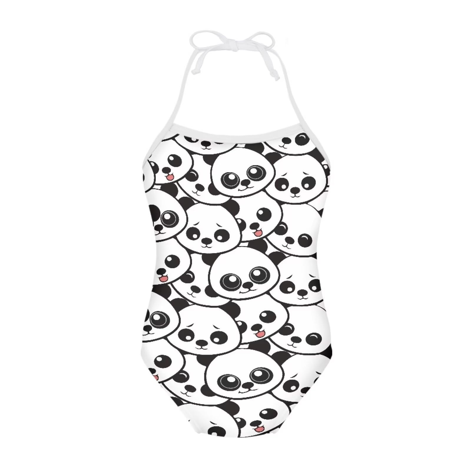 Girls One Piece Swimsuit Beach Bathing Suit Toddler Floral Halter Straps Swimwear for 1-10 Years