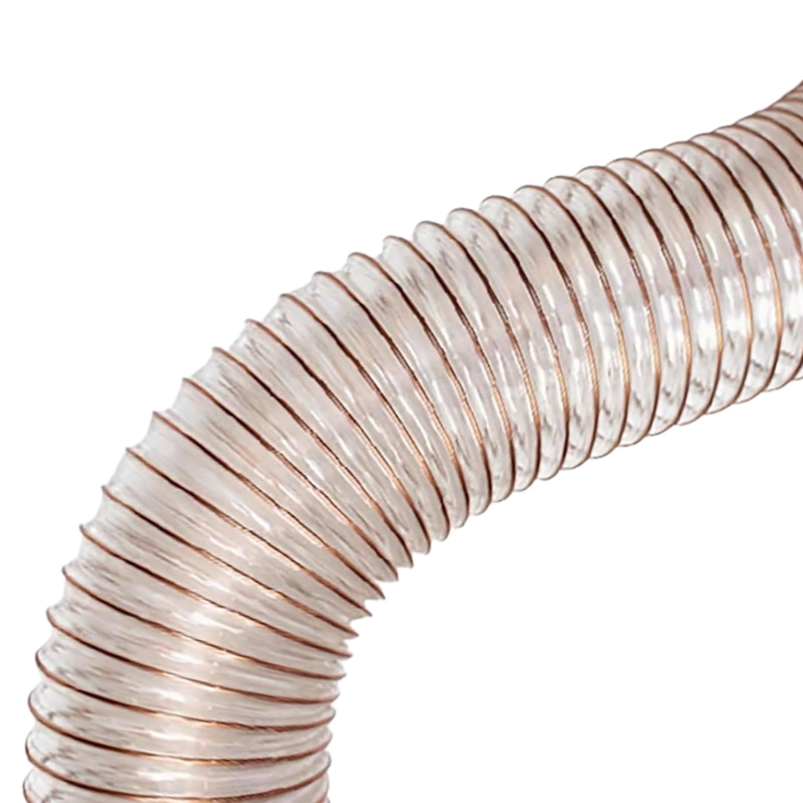 Transparent PU Collection Hose, 140mm ID, 1m Length, 0.63-2mm Thickness(0.93mm)