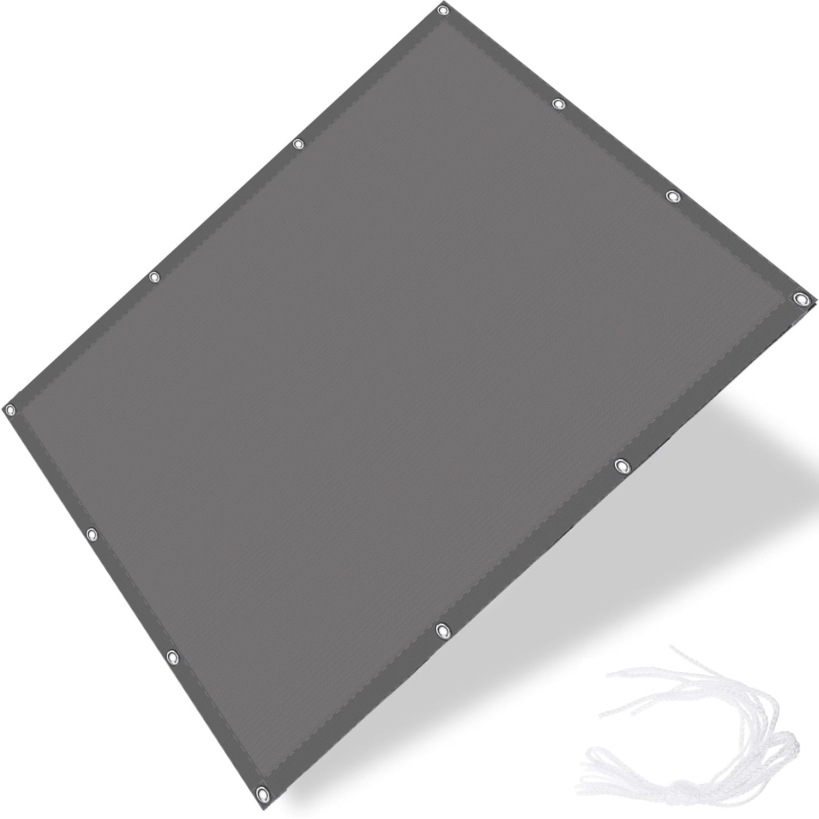 Voile d'ombrage rectangulaire étanche 2.6x3.3m gris foncé anti-UV pour terrasse et jardin